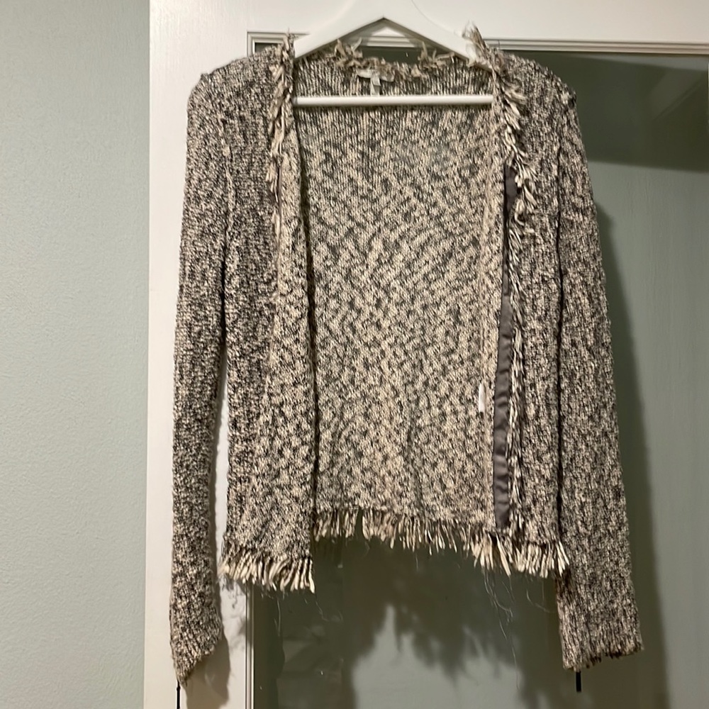 Joie Beige Grey Open Cardigan - Size XS - fits XS/S - cotton blended